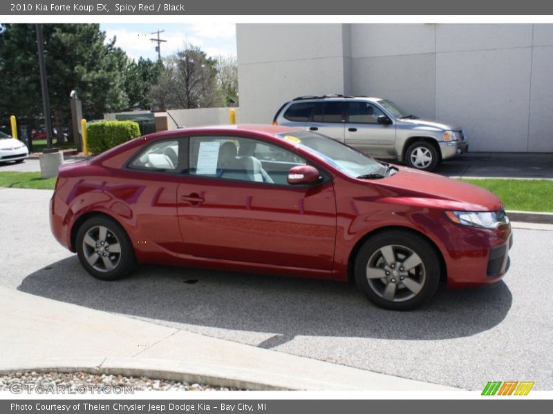 Spicy Red / Black 2010 Kia Forte Koup EX