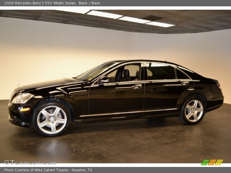 Black / Black 2009 Mercedes-Benz S 550 4Matic Sedan