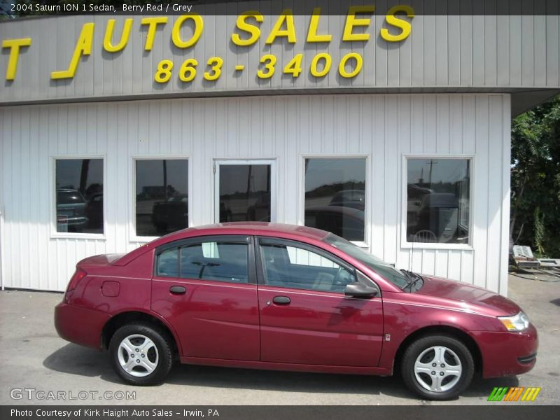 Berry Red / Grey 2004 Saturn ION 1 Sedan