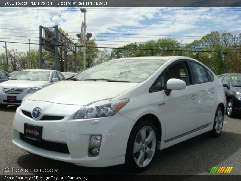 Blizzard White Pearl / Bisque 2011 Toyota Prius Hybrid III