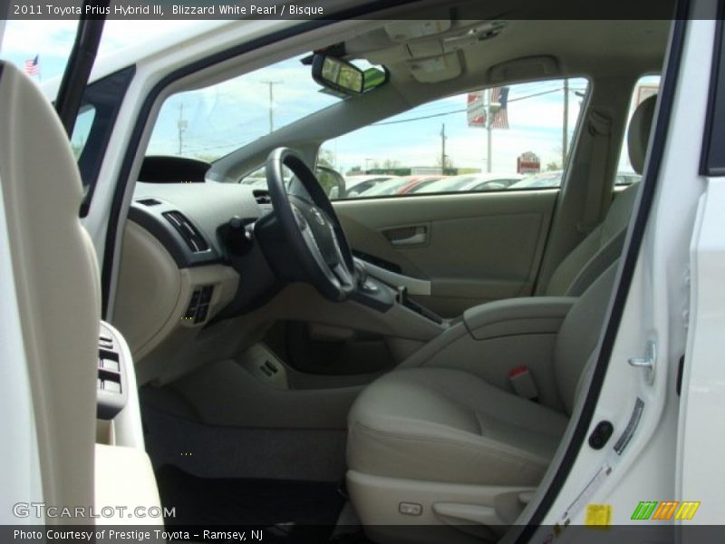 Blizzard White Pearl / Bisque 2011 Toyota Prius Hybrid III