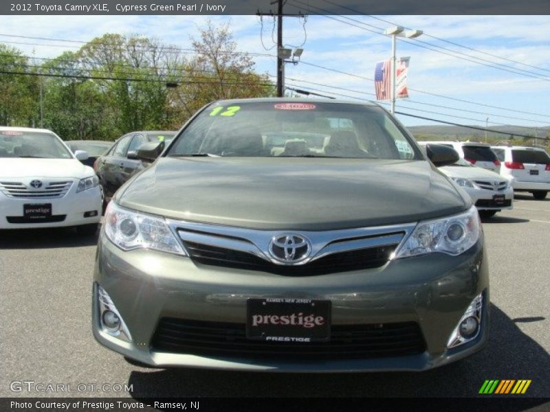 Cypress Green Pearl / Ivory 2012 Toyota Camry XLE