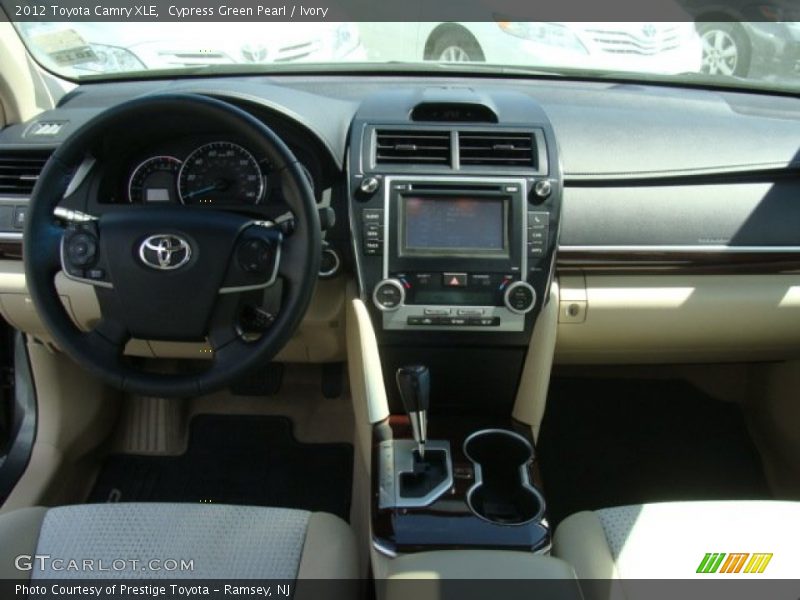 Cypress Green Pearl / Ivory 2012 Toyota Camry XLE