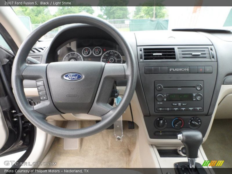 Black / Light Stone 2007 Ford Fusion S