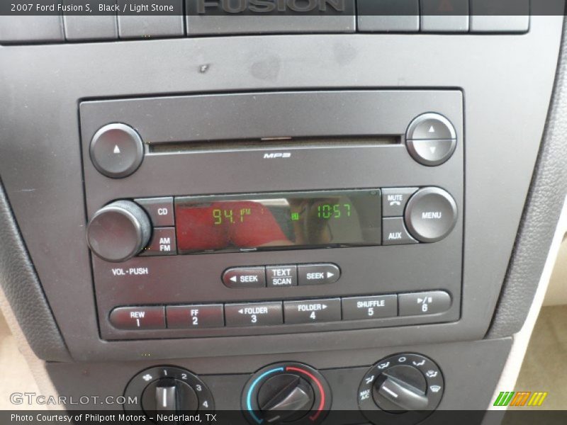 Black / Light Stone 2007 Ford Fusion S