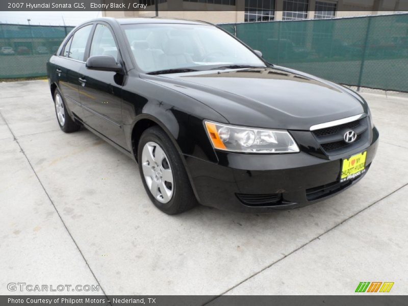 Ebony Black / Gray 2007 Hyundai Sonata GLS