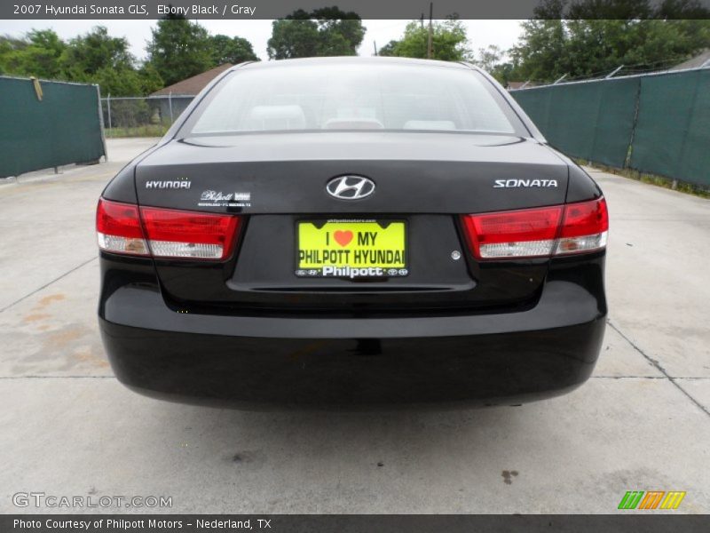 Ebony Black / Gray 2007 Hyundai Sonata GLS