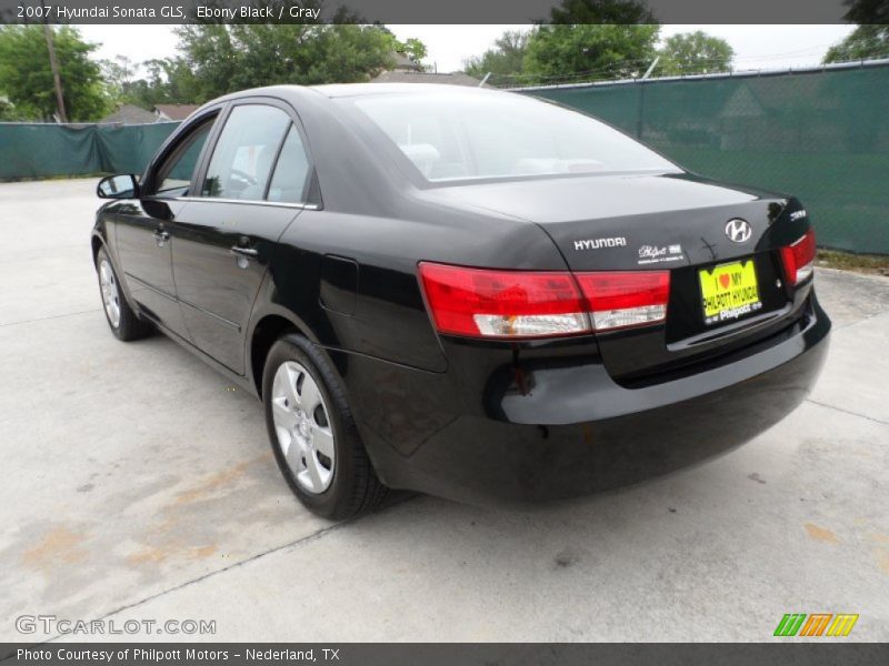 Ebony Black / Gray 2007 Hyundai Sonata GLS