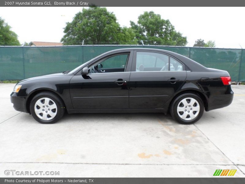 Ebony Black / Gray 2007 Hyundai Sonata GLS