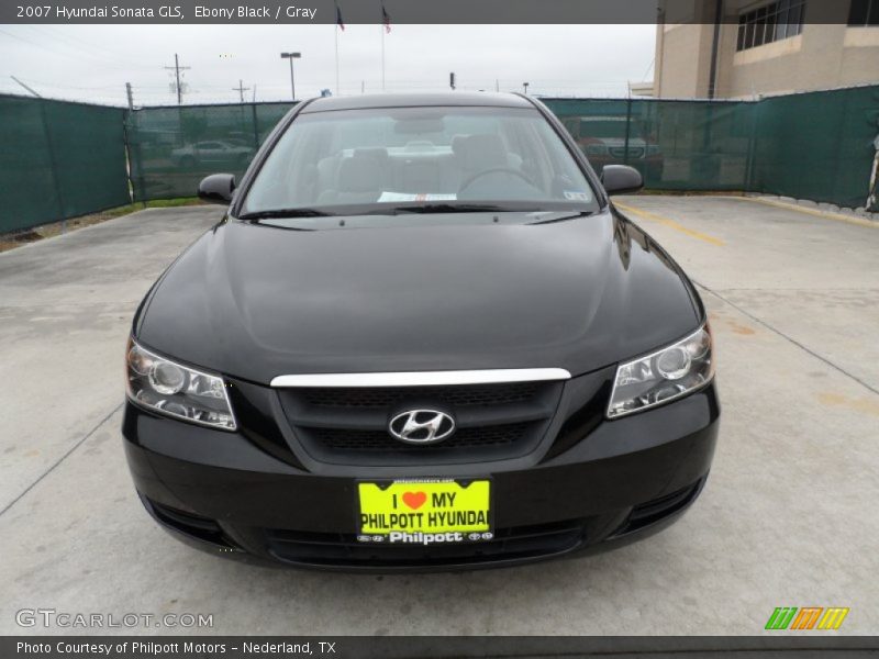 Ebony Black / Gray 2007 Hyundai Sonata GLS