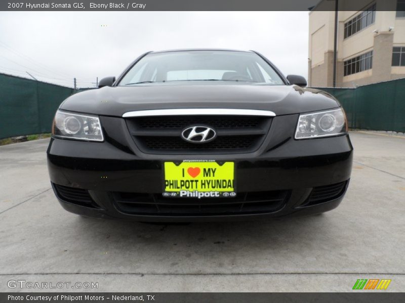 Ebony Black / Gray 2007 Hyundai Sonata GLS
