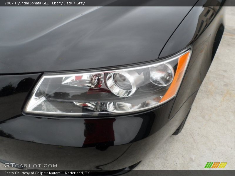 Ebony Black / Gray 2007 Hyundai Sonata GLS