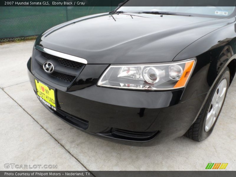 Ebony Black / Gray 2007 Hyundai Sonata GLS