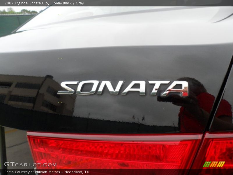 Ebony Black / Gray 2007 Hyundai Sonata GLS
