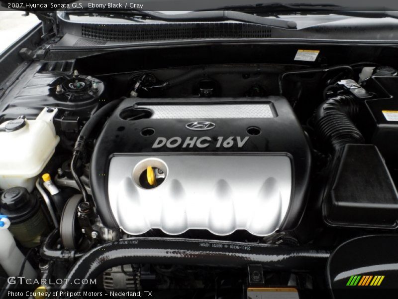 Ebony Black / Gray 2007 Hyundai Sonata GLS