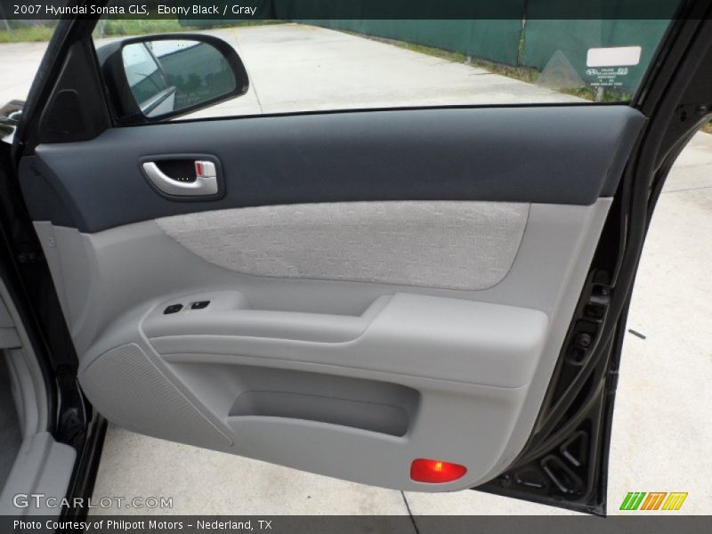 Ebony Black / Gray 2007 Hyundai Sonata GLS