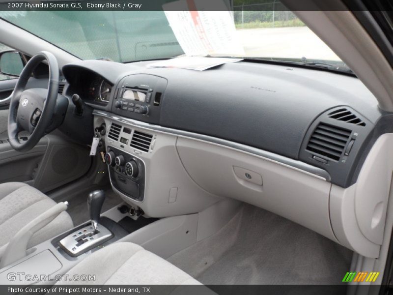 Ebony Black / Gray 2007 Hyundai Sonata GLS