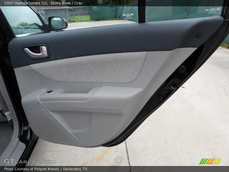 Ebony Black / Gray 2007 Hyundai Sonata GLS