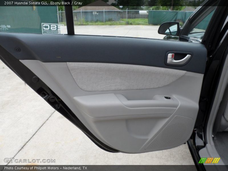 Ebony Black / Gray 2007 Hyundai Sonata GLS