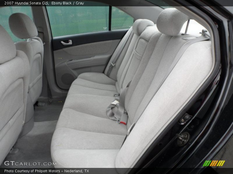 Ebony Black / Gray 2007 Hyundai Sonata GLS