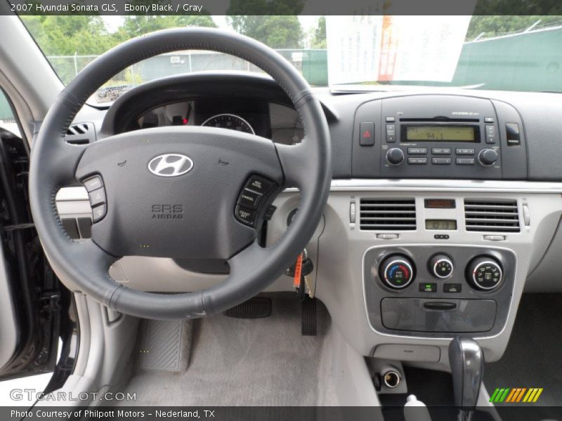 Ebony Black / Gray 2007 Hyundai Sonata GLS