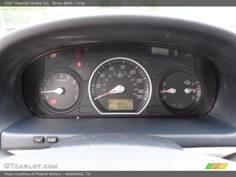Ebony Black / Gray 2007 Hyundai Sonata GLS