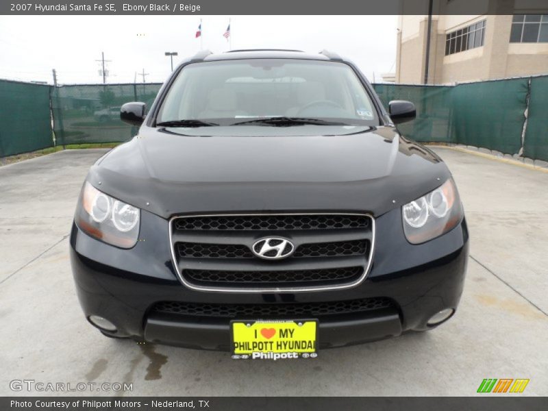 Ebony Black / Beige 2007 Hyundai Santa Fe SE