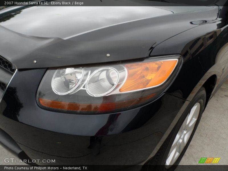 Ebony Black / Beige 2007 Hyundai Santa Fe SE