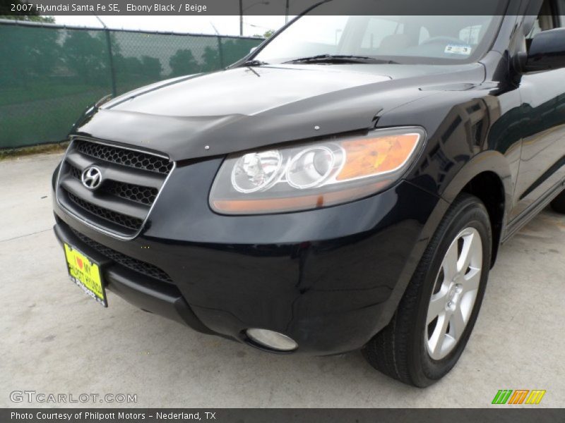 Ebony Black / Beige 2007 Hyundai Santa Fe SE