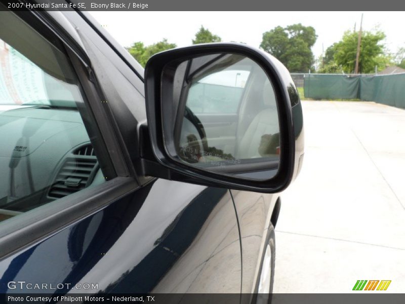 Ebony Black / Beige 2007 Hyundai Santa Fe SE