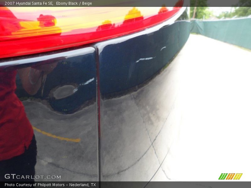 Ebony Black / Beige 2007 Hyundai Santa Fe SE