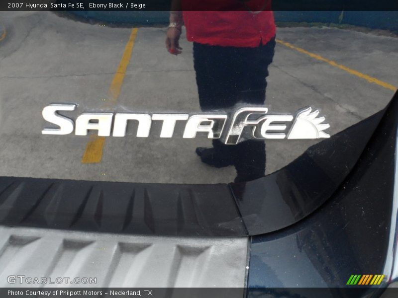 Ebony Black / Beige 2007 Hyundai Santa Fe SE