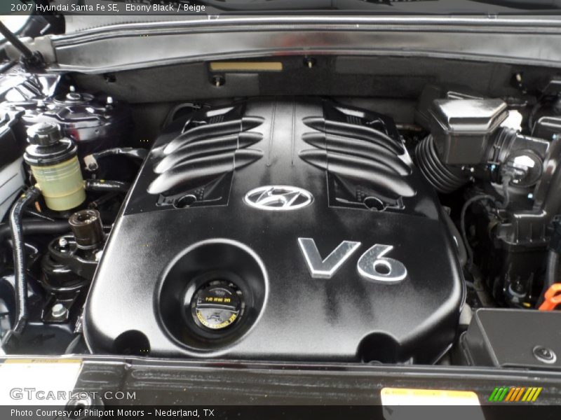 Ebony Black / Beige 2007 Hyundai Santa Fe SE