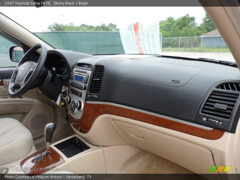 Ebony Black / Beige 2007 Hyundai Santa Fe SE