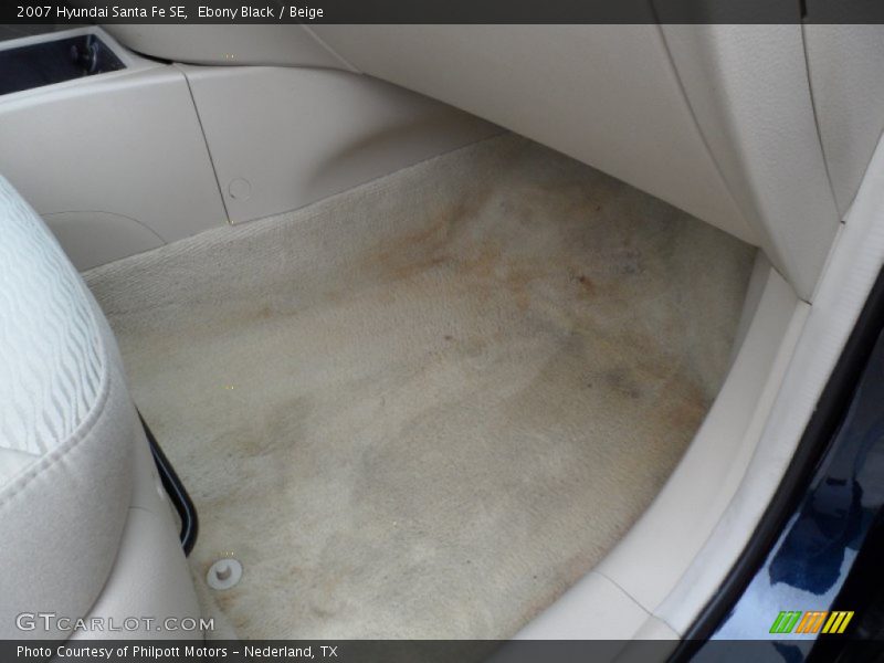 Ebony Black / Beige 2007 Hyundai Santa Fe SE