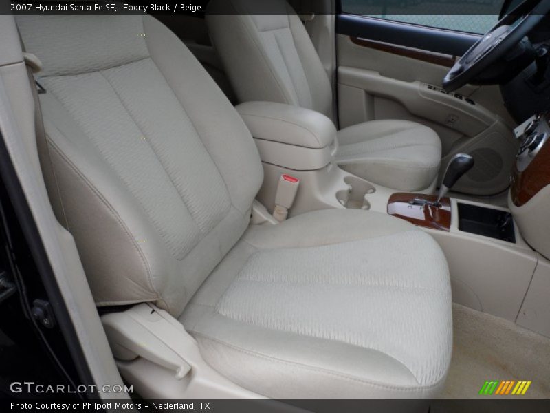 Ebony Black / Beige 2007 Hyundai Santa Fe SE