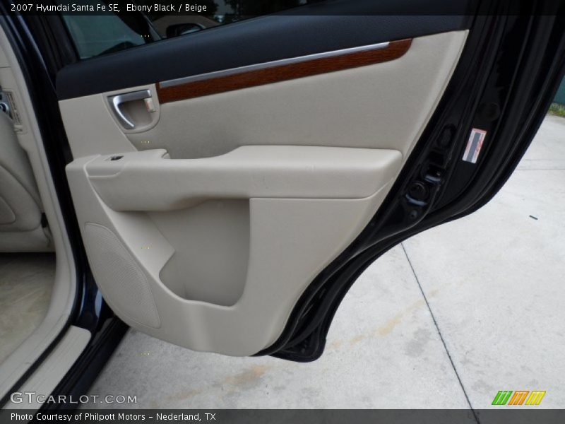 Ebony Black / Beige 2007 Hyundai Santa Fe SE
