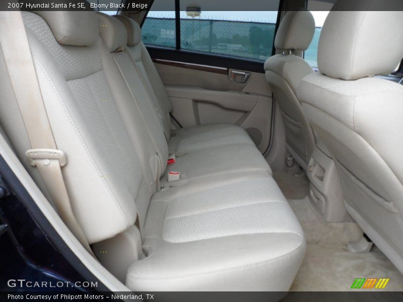 Ebony Black / Beige 2007 Hyundai Santa Fe SE