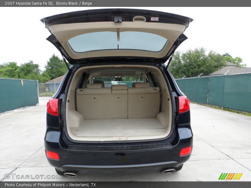 Ebony Black / Beige 2007 Hyundai Santa Fe SE