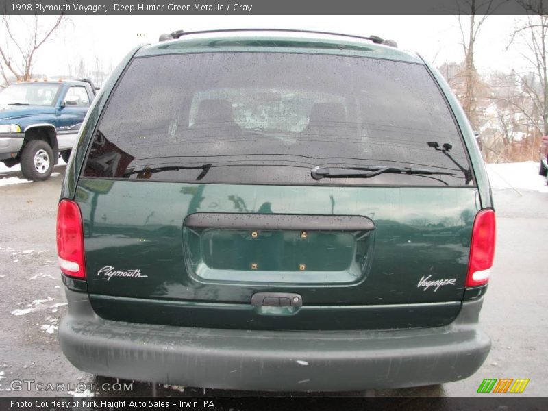 Deep Hunter Green Metallic / Gray 1998 Plymouth Voyager