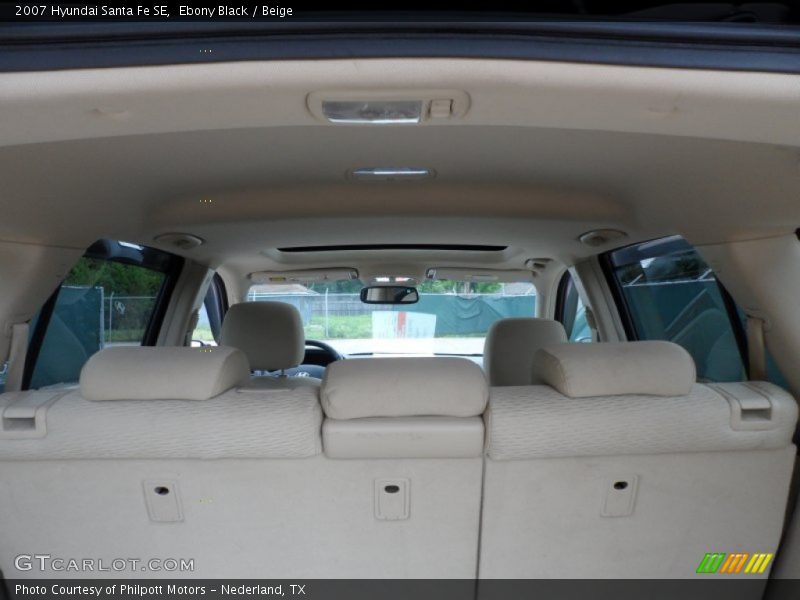 Ebony Black / Beige 2007 Hyundai Santa Fe SE