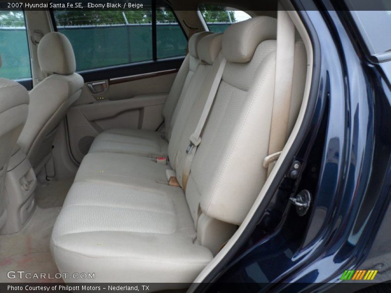 Ebony Black / Beige 2007 Hyundai Santa Fe SE