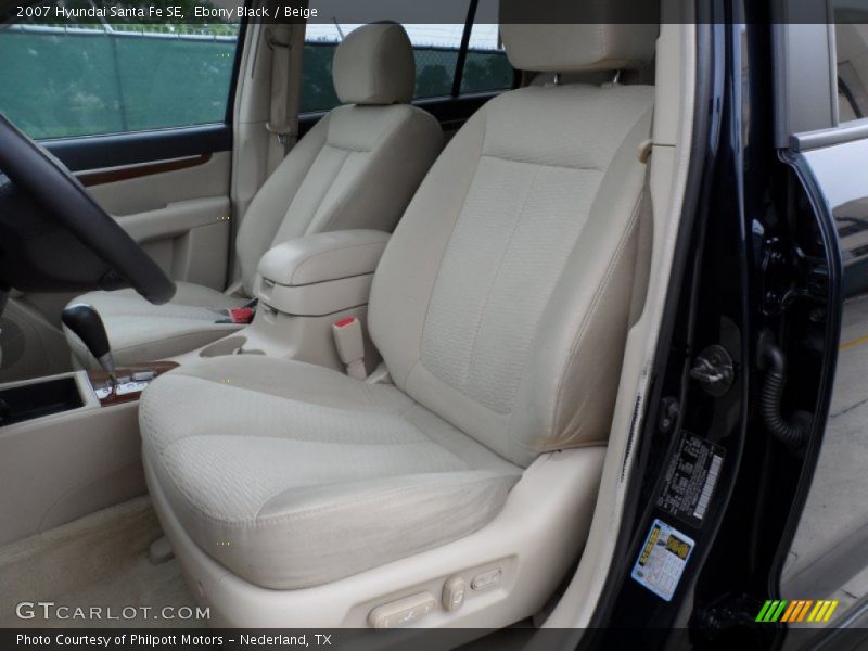 Ebony Black / Beige 2007 Hyundai Santa Fe SE