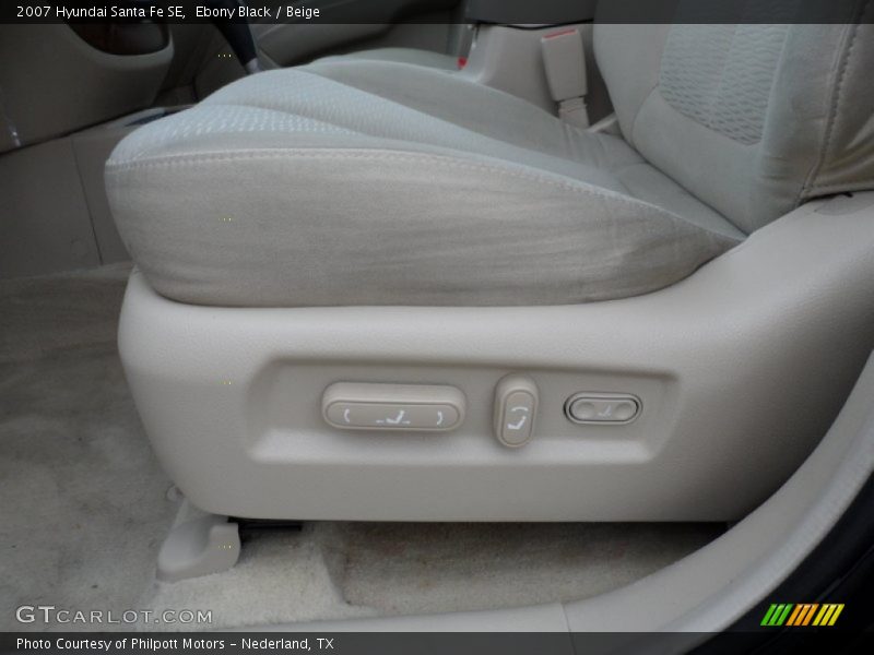 Ebony Black / Beige 2007 Hyundai Santa Fe SE