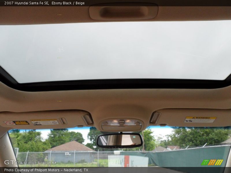 Ebony Black / Beige 2007 Hyundai Santa Fe SE