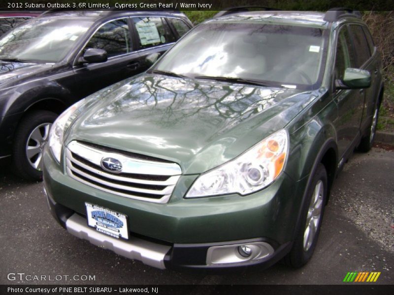 Cypress Green Pearl / Warm Ivory 2012 Subaru Outback 3.6R Limited