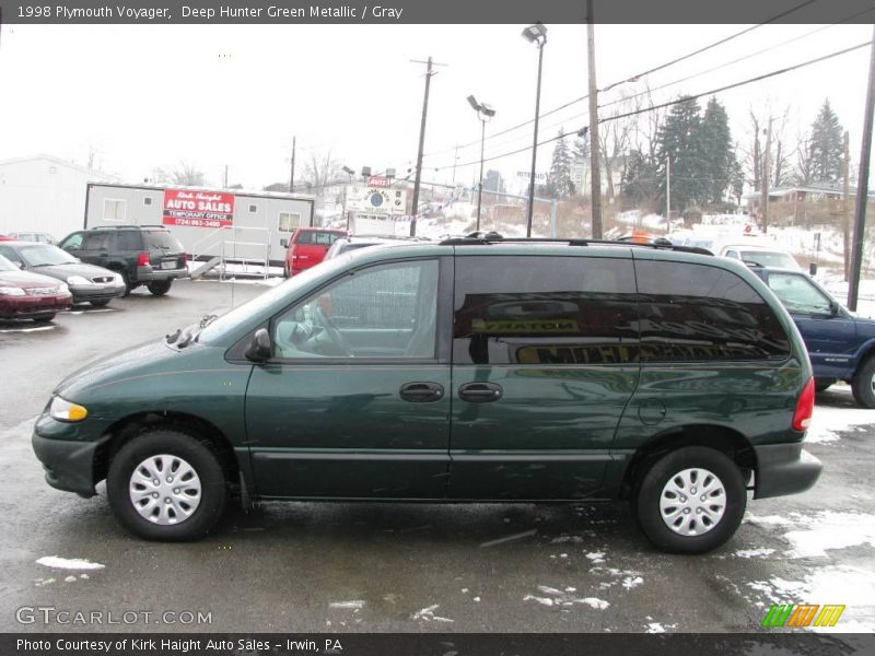 Deep Hunter Green Metallic / Gray 1998 Plymouth Voyager