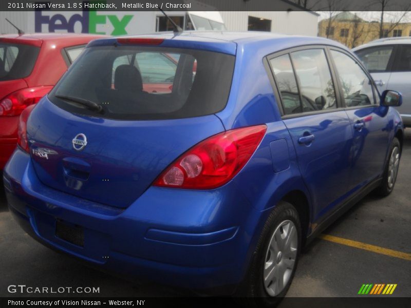 Metallic Blue / Charcoal 2011 Nissan Versa 1.8 S Hatchback