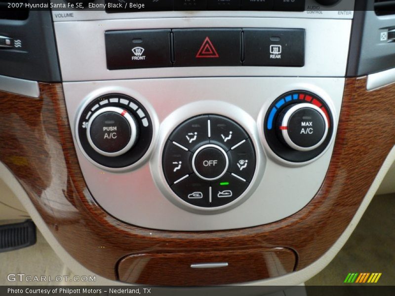 Ebony Black / Beige 2007 Hyundai Santa Fe SE