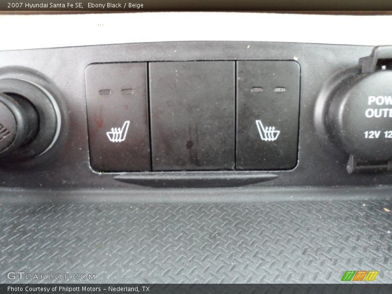 Ebony Black / Beige 2007 Hyundai Santa Fe SE